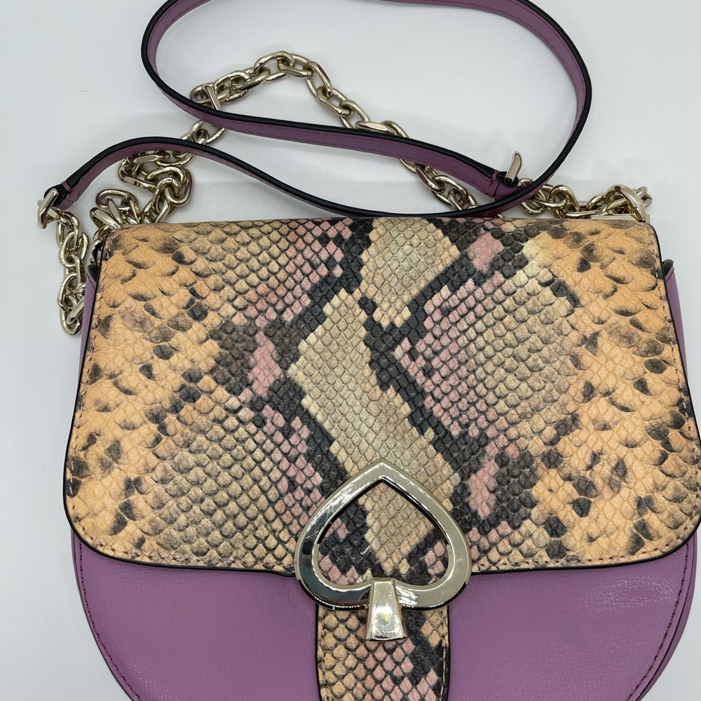 KATE SPADE Robyn Exotic Medium Chain Saddle Shoulder Bag